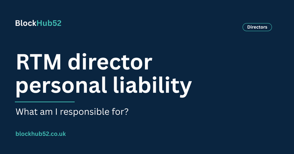 RTM director personal liability — BlockHub52 guide to what UK Right to Manage directors are responsible for